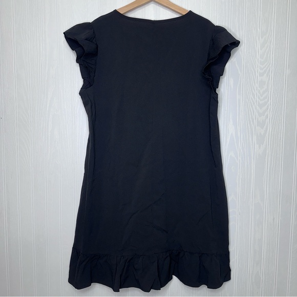 Black flutter sleeve shift style dress NWT! Size XL - Picture 7 of 8